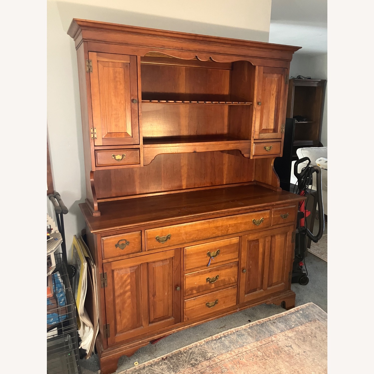 Vintage/Antique Finds Dark Brown Wood Sideboard - image-1