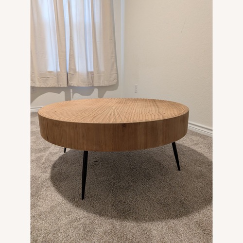 Used Cozayh Light Brown Wood Coffee Table for sale on AptDeco