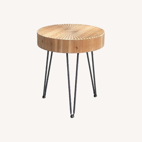 Used Cozayh Light Brown Wood Side Table for sale on AptDeco