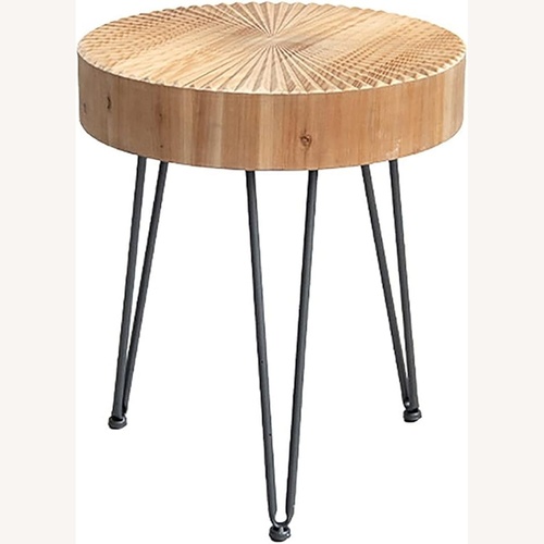 Used Cozayh Light Brown Wood Side Table for sale on AptDeco