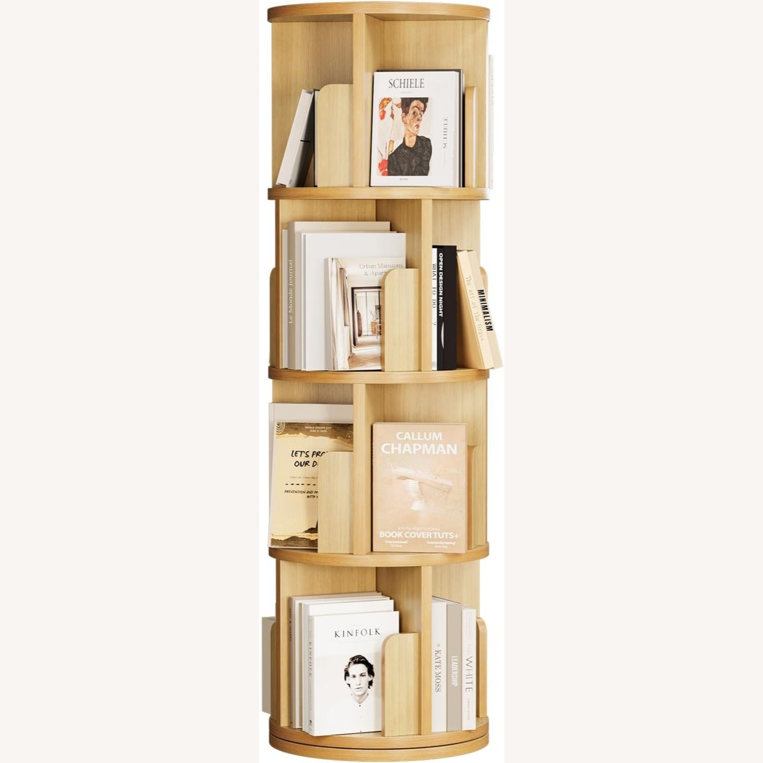 Mxv Rotating Natural Bookshelf - image-1