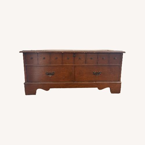 Used Vintage/Antique Finds Dark Brown Wood Chest for sale on AptDeco