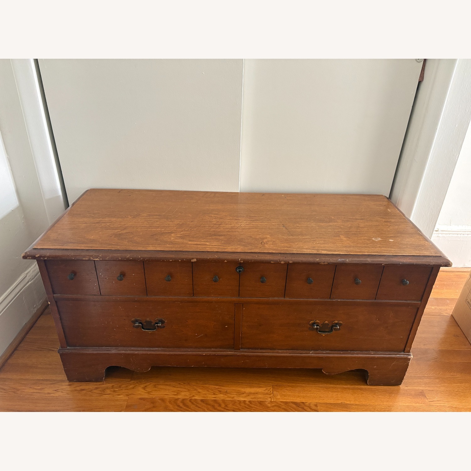 Vintage/Antique Finds Dark Brown Wood Chest - image-2