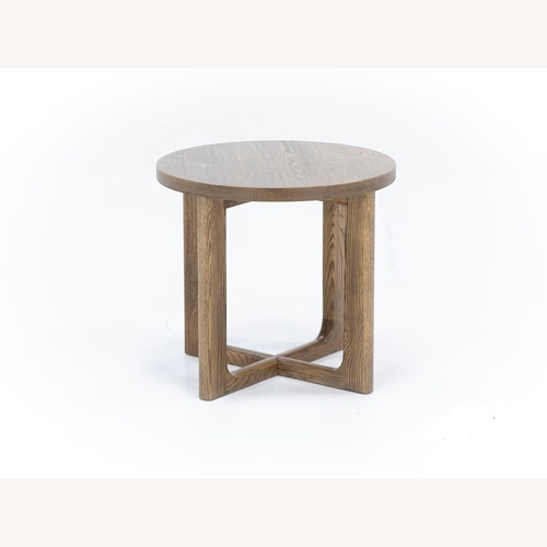 Used Bassett Light Brown Wood Side Table for sale on AptDeco