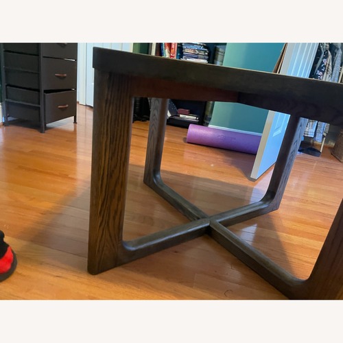 Used Bassett Light Brown Wood Side Table for sale on AptDeco