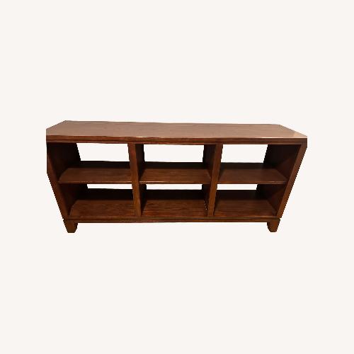 Used Ethan Allen Horizon Dark Brown Wood Sideboard for sale on AptDeco