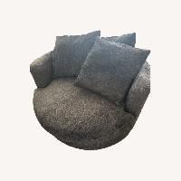 Living Spaces Oversized Swivel Lounge Chair