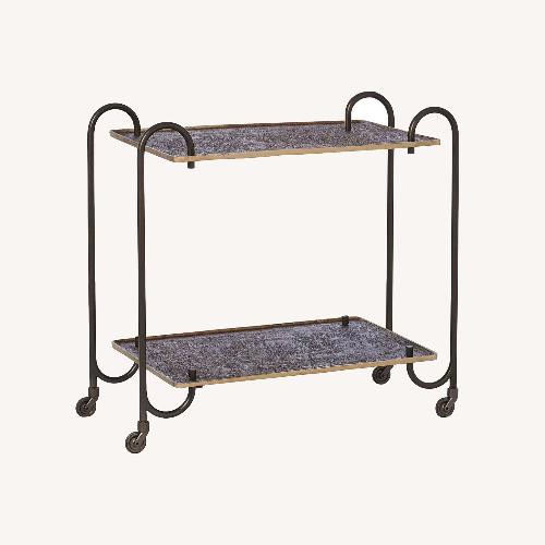 Used Global Views Bronze Bar Cart for sale on AptDeco
