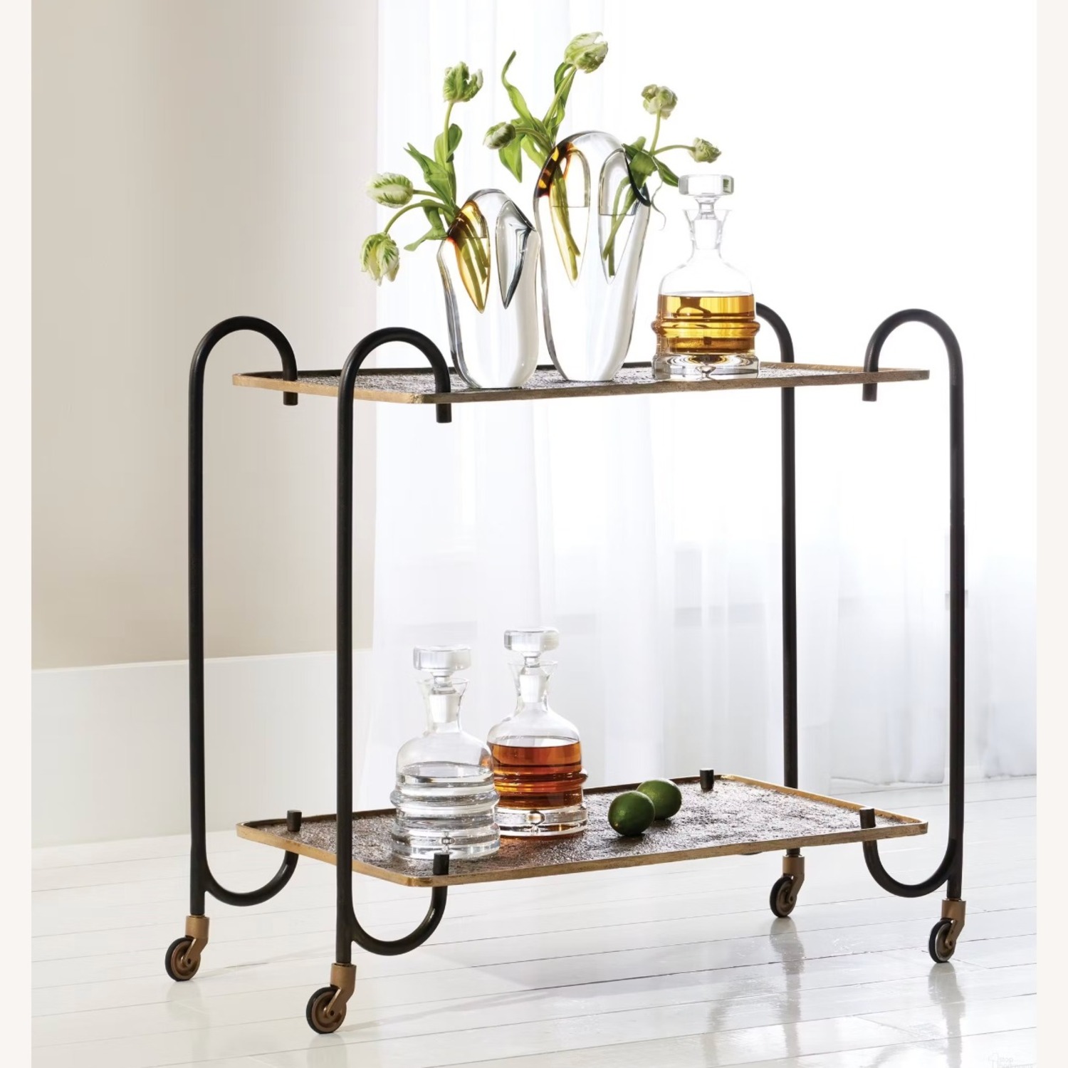 Global Views Bronze Bar Cart - image-2