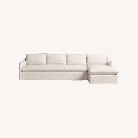 Maiden Home White Fabric Chaise Lounge