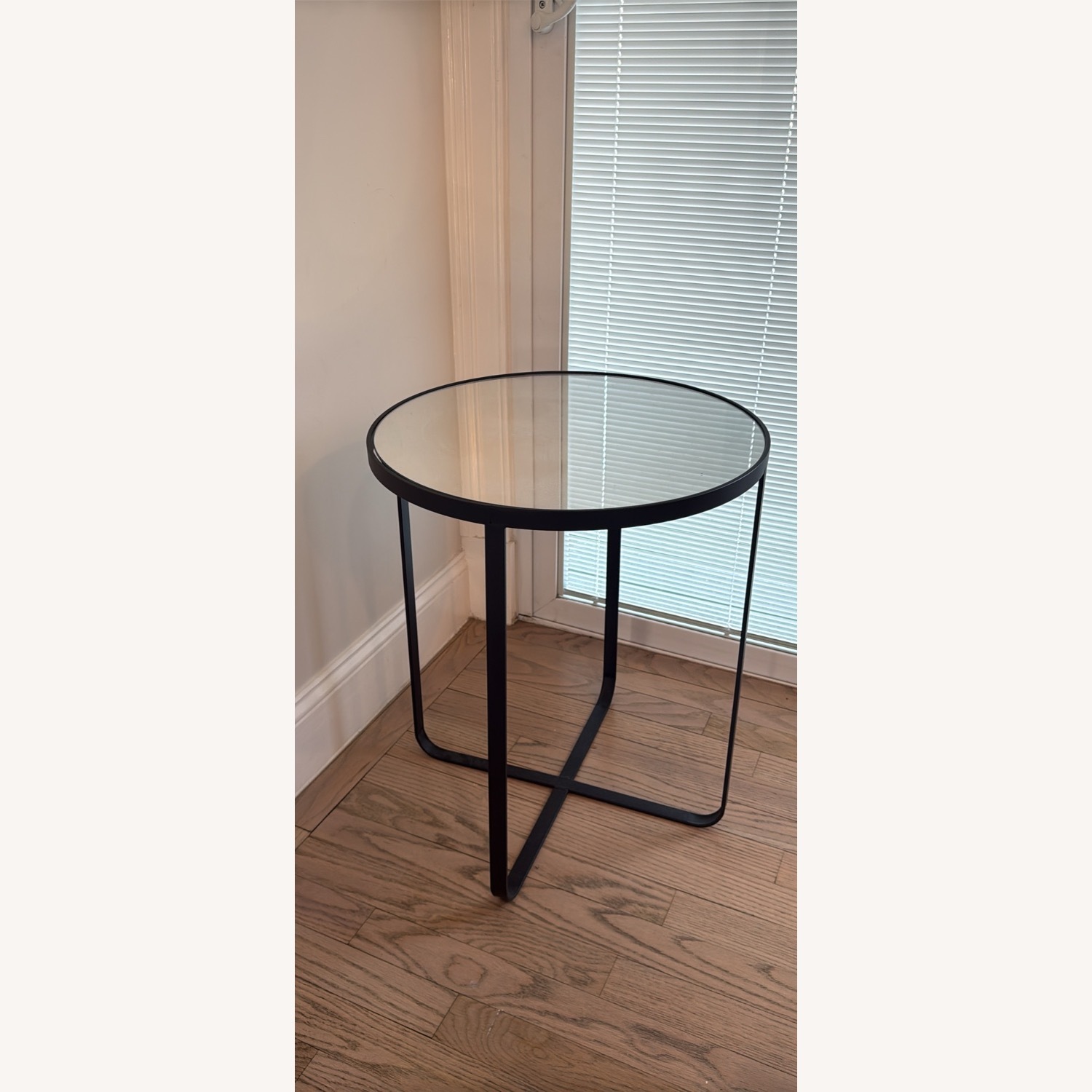 Modern Black Glass Accent Table - image-2