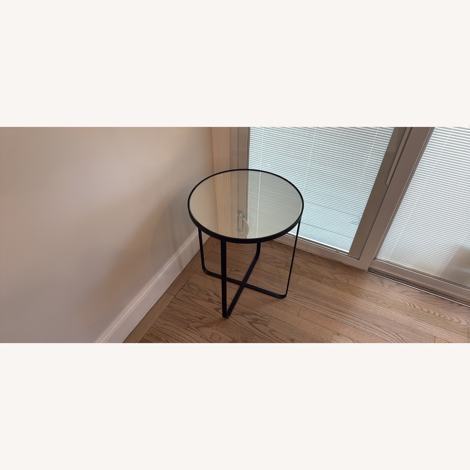 Modern Black Glass Accent Table - image-0