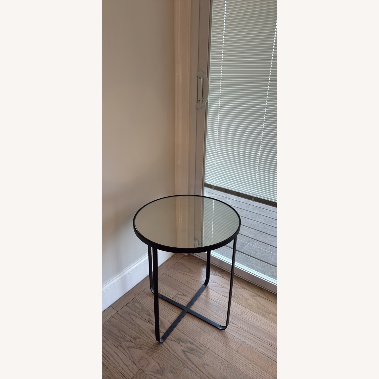 Modern Black Glass Accent Table - image-1