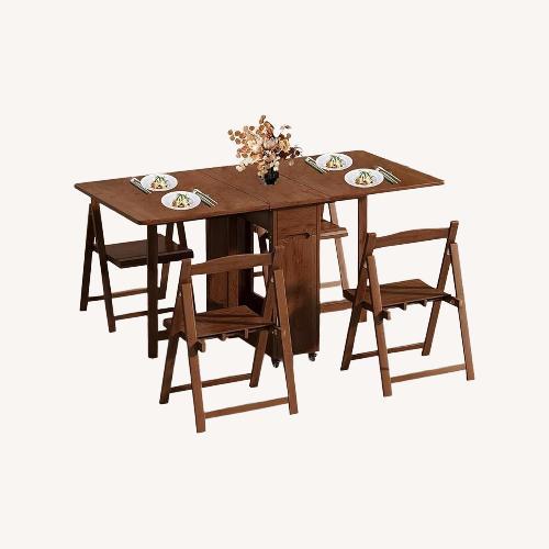 Used Amazon Handcrafted Folding Table Set for sale on AptDeco