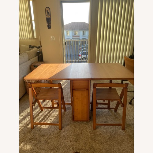 Used Amazon Handcrafted Folding Table Set for sale on AptDeco
