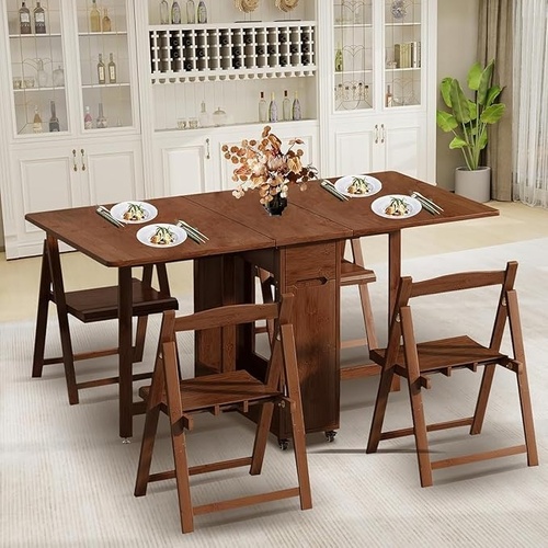 Used Amazon Handcrafted Folding Table Set for sale on AptDeco