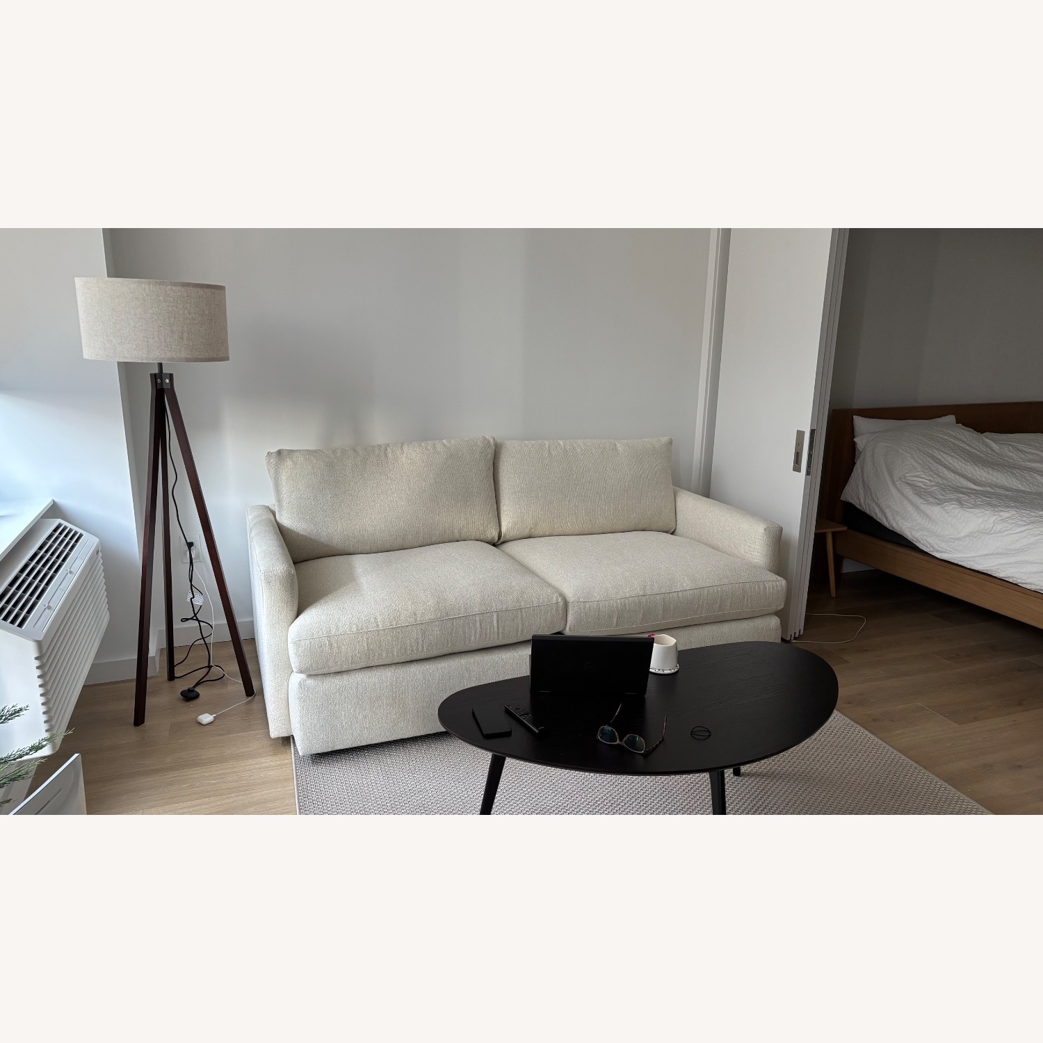 Crate & Barrel Natural Fabric 3+ Seater Sofa - image-1