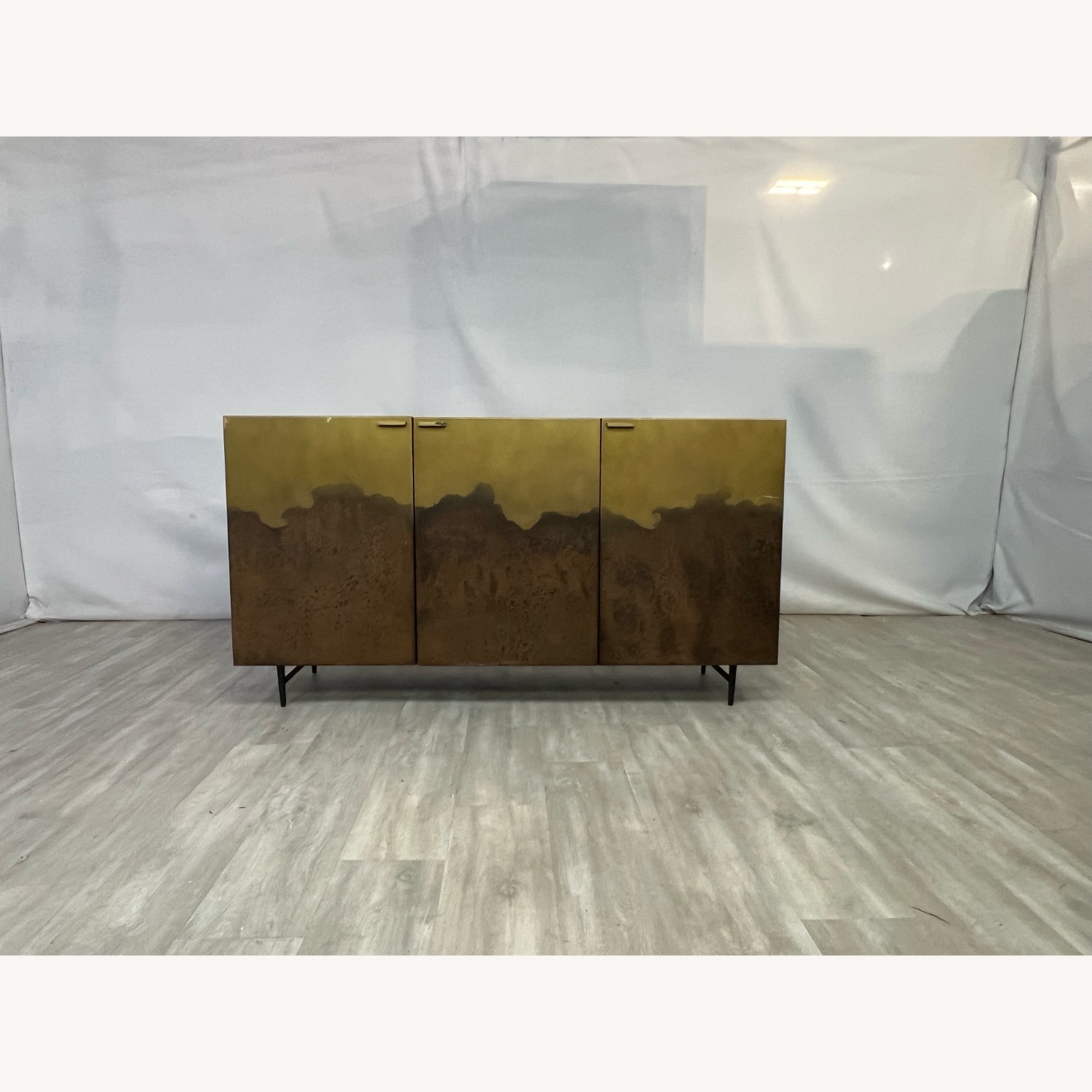 Sunpan Auburn Antique Brass And Black Sideboard - image-1