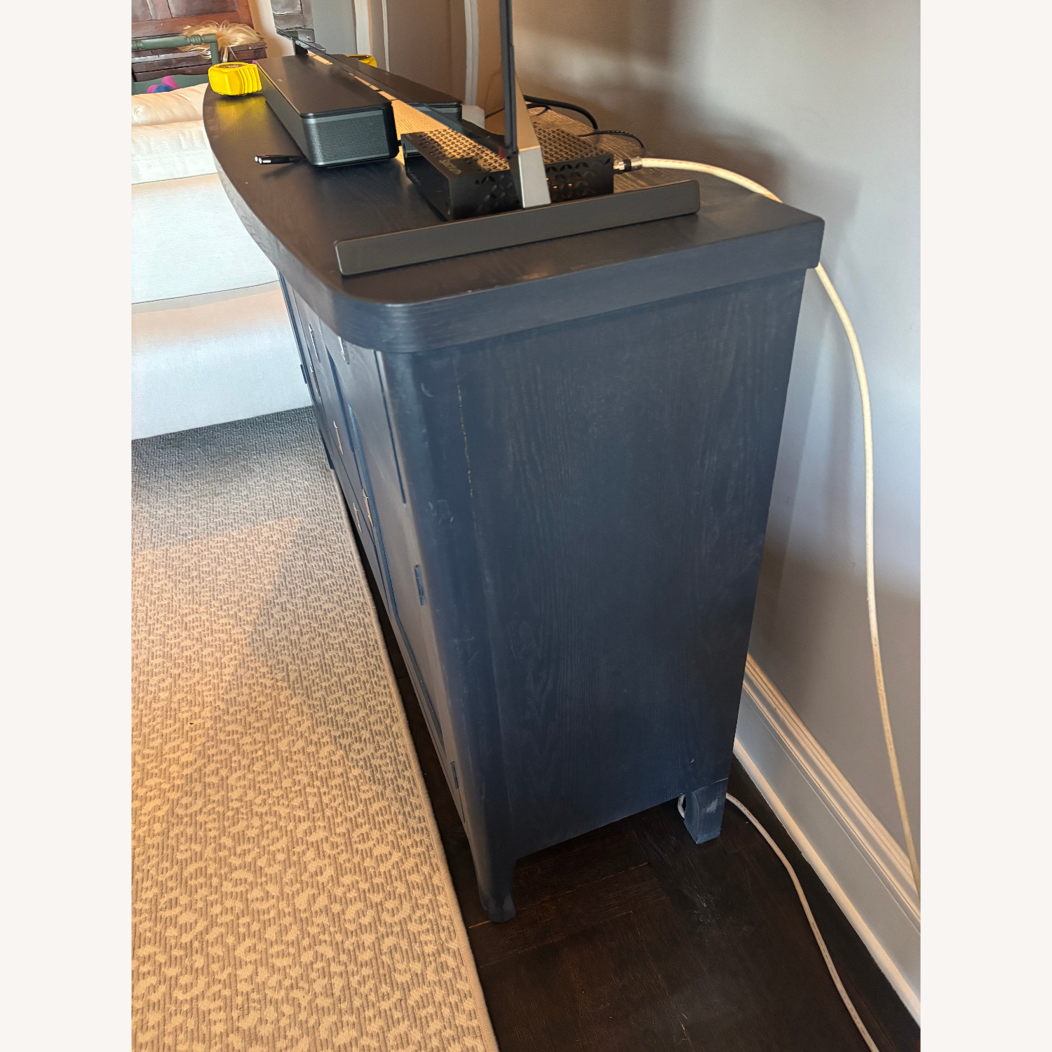 Wayfair Blue Wood Media Storage - image-2