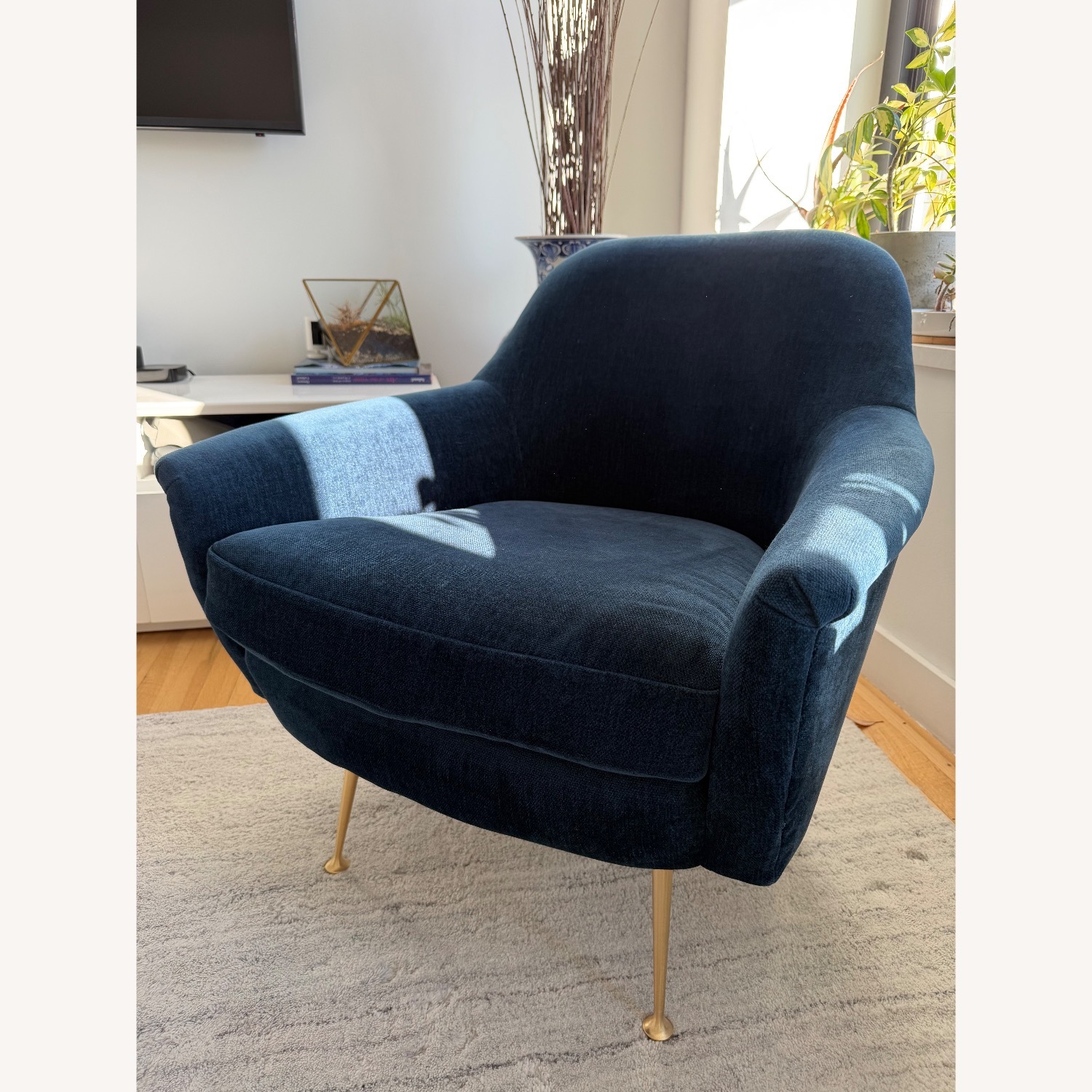 West Elm Blue Phoebe Armchair - image-2