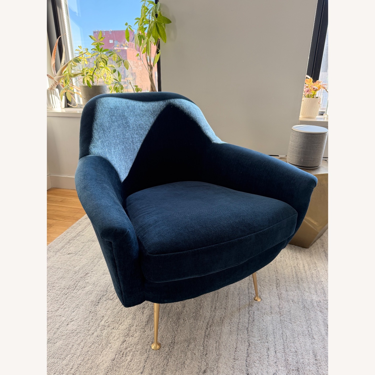 West Elm Blue Phoebe Armchair - image-1