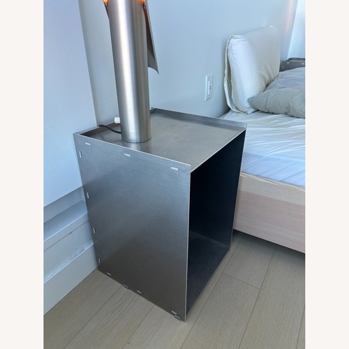 Used Frama Light Gray Stainless Steel Nightstands for sale on AptDeco