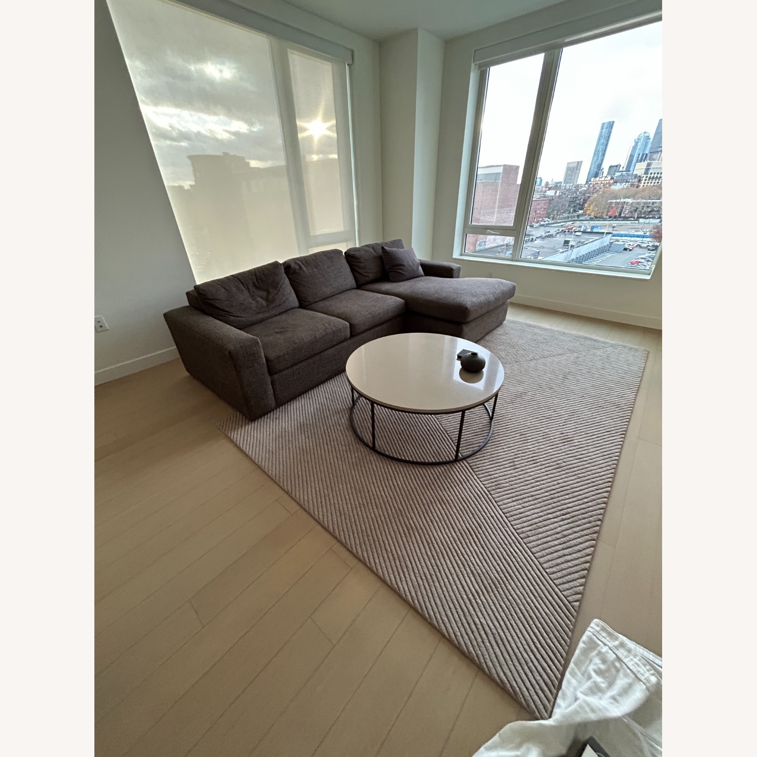 Northern Co Light Gray Wool Area Rug 6' x 9' - image-3