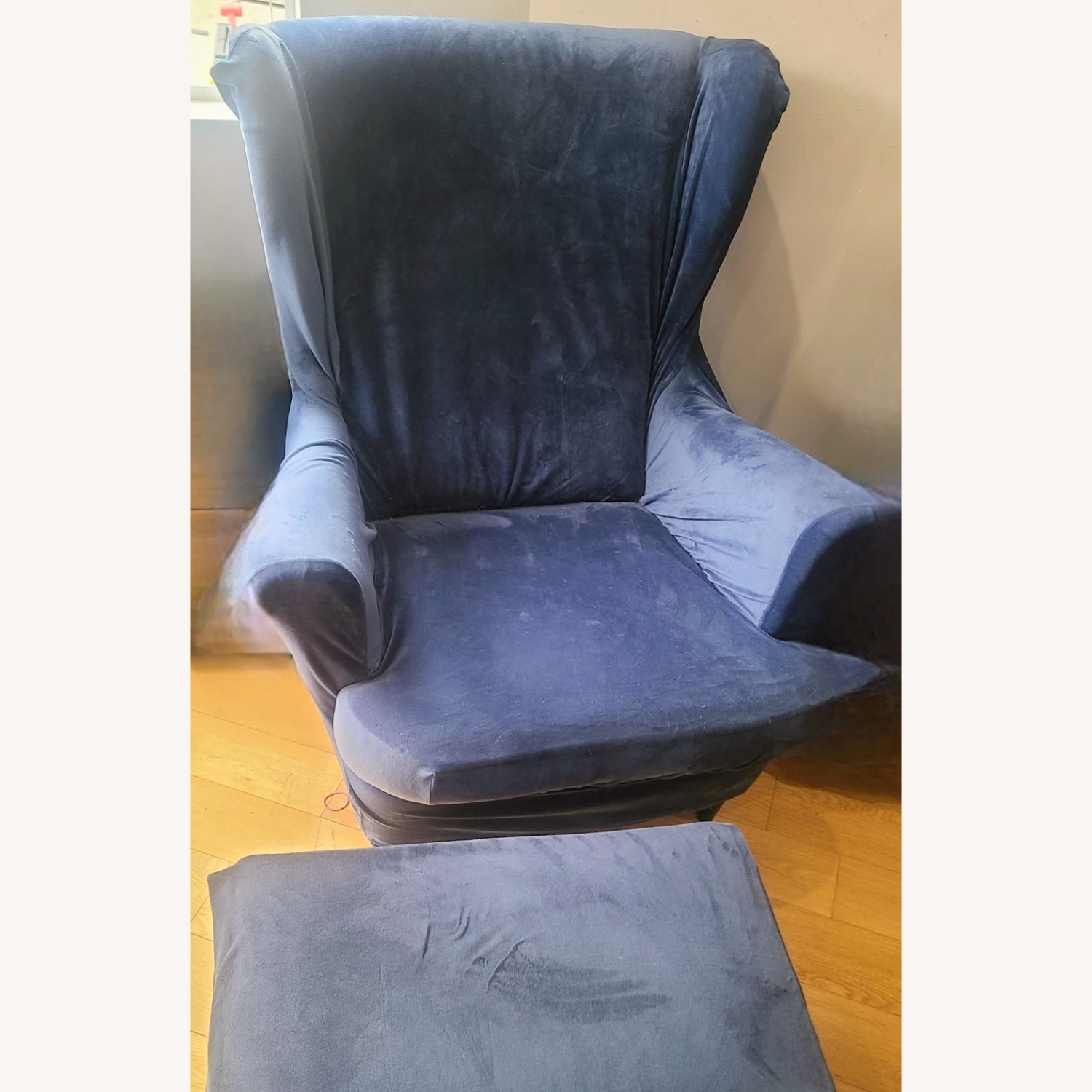 IKEA Strandmon Accent Chair and Ottoman - image-2