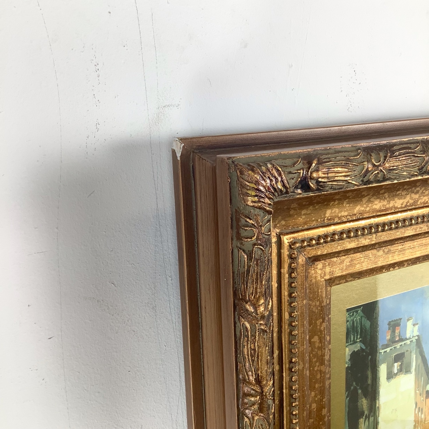 Old World European Canal Scene Vintage Print - image-8