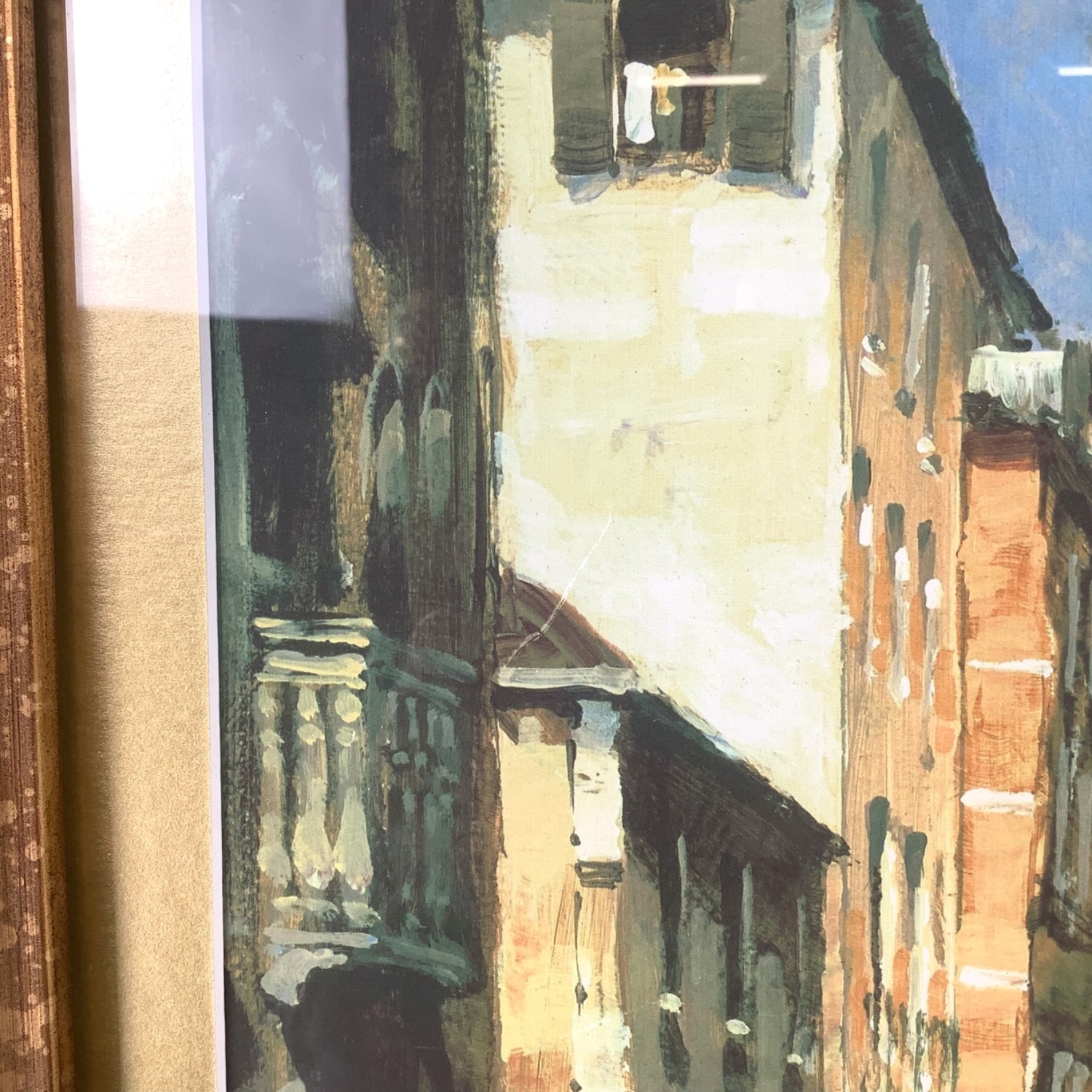 Old World European Canal Scene Vintage Print - image-13