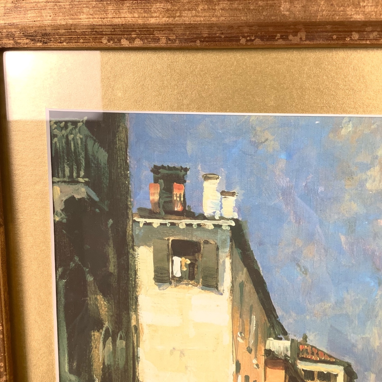 Old World European Canal Scene Vintage Print - image-14