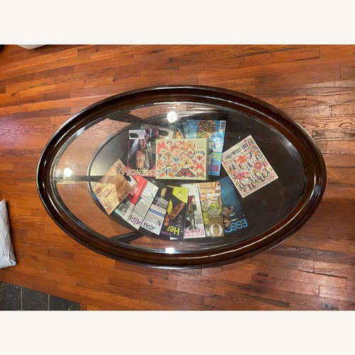 Used Vintage/Antique Finds Dark Brown Coffee Table for sale on AptDeco