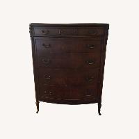 Vintage Dresser with Brass Hardware on Casters