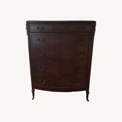 Used Vintage Dresser with Brass Hardware on Casters for sale on AptDeco