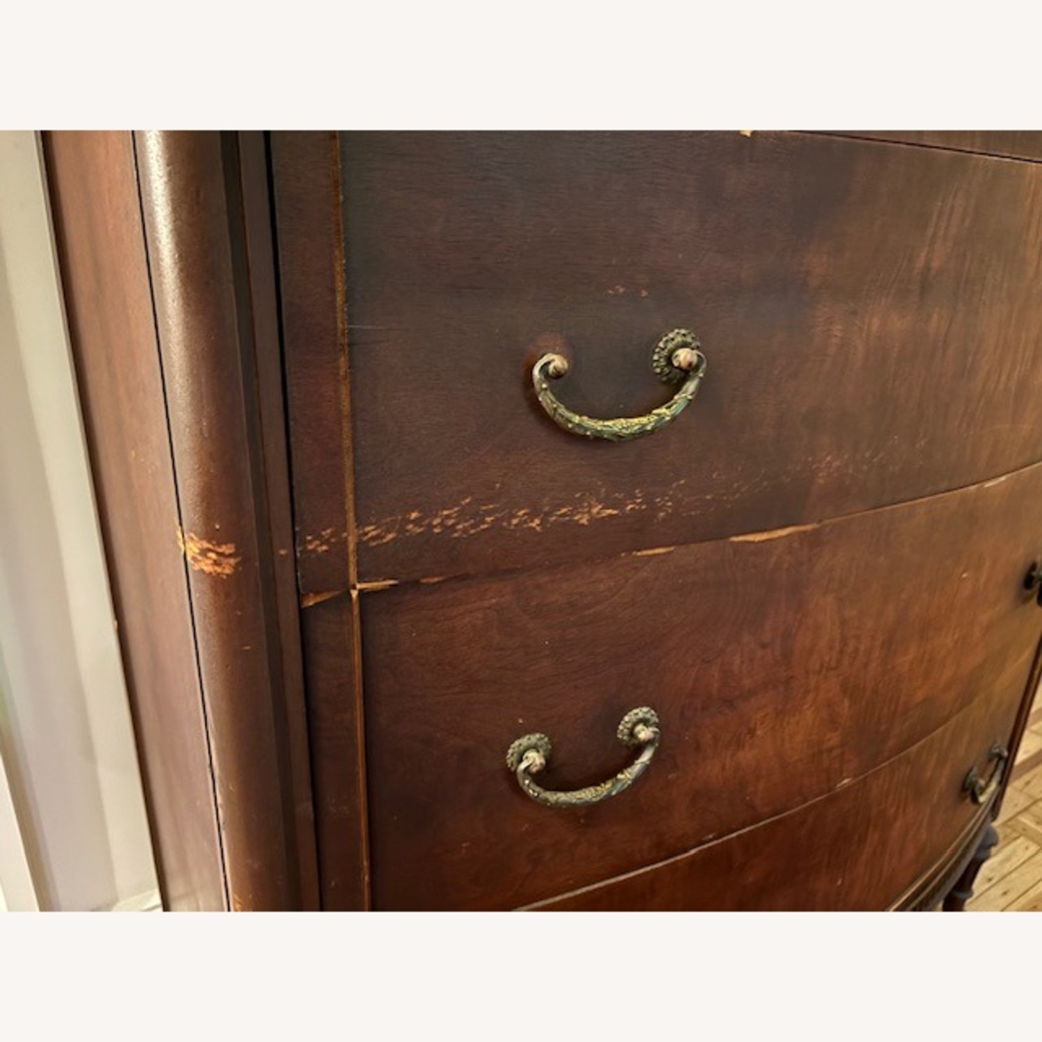 Vintage Dresser with Brass Hardware on Casters - image-2