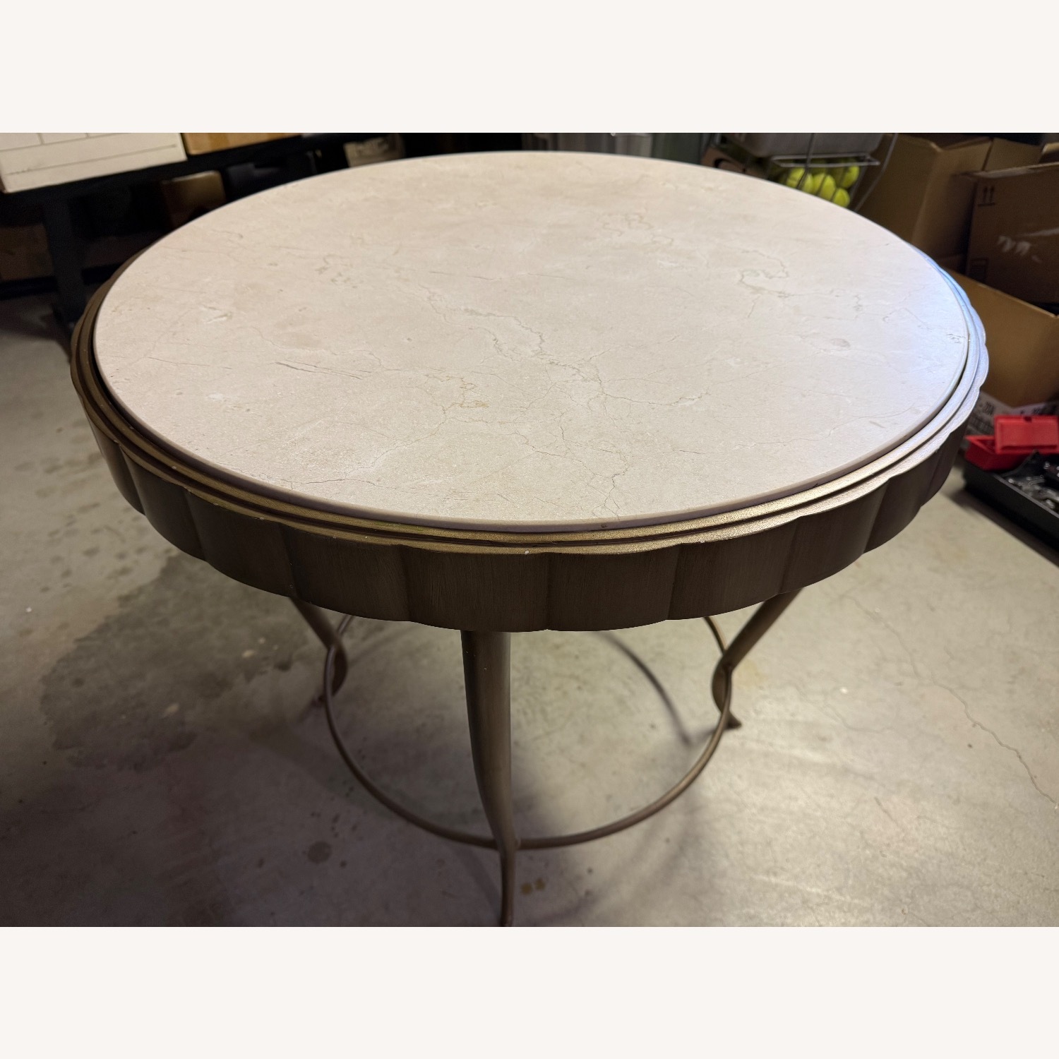 Barbara Barry Designed Marble Top Side Table - image-5