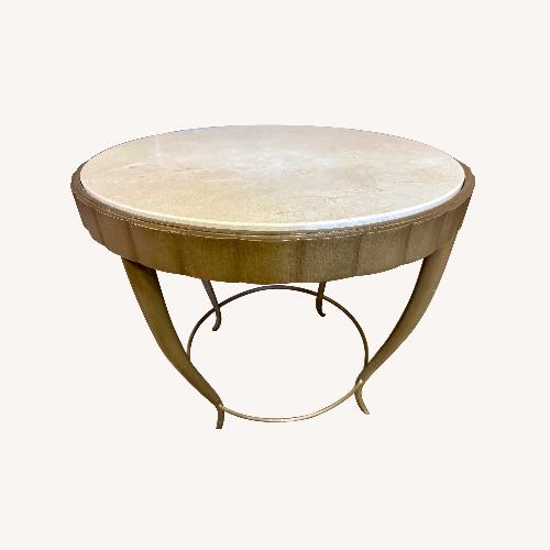 Used Barbara Barry Designed Marble Top Side Table for sale on AptDeco