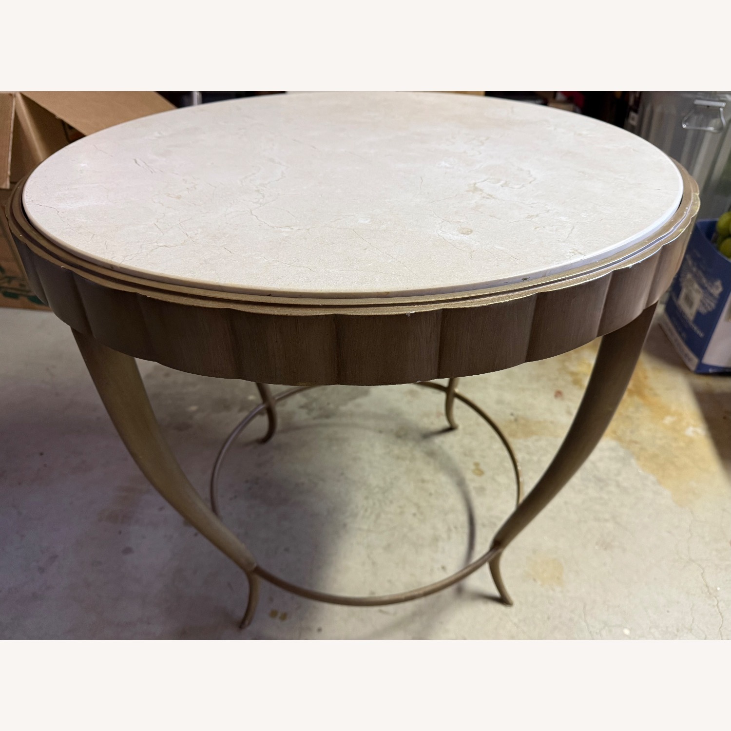 Barbara Barry Designed Marble Top Side Table - image-13