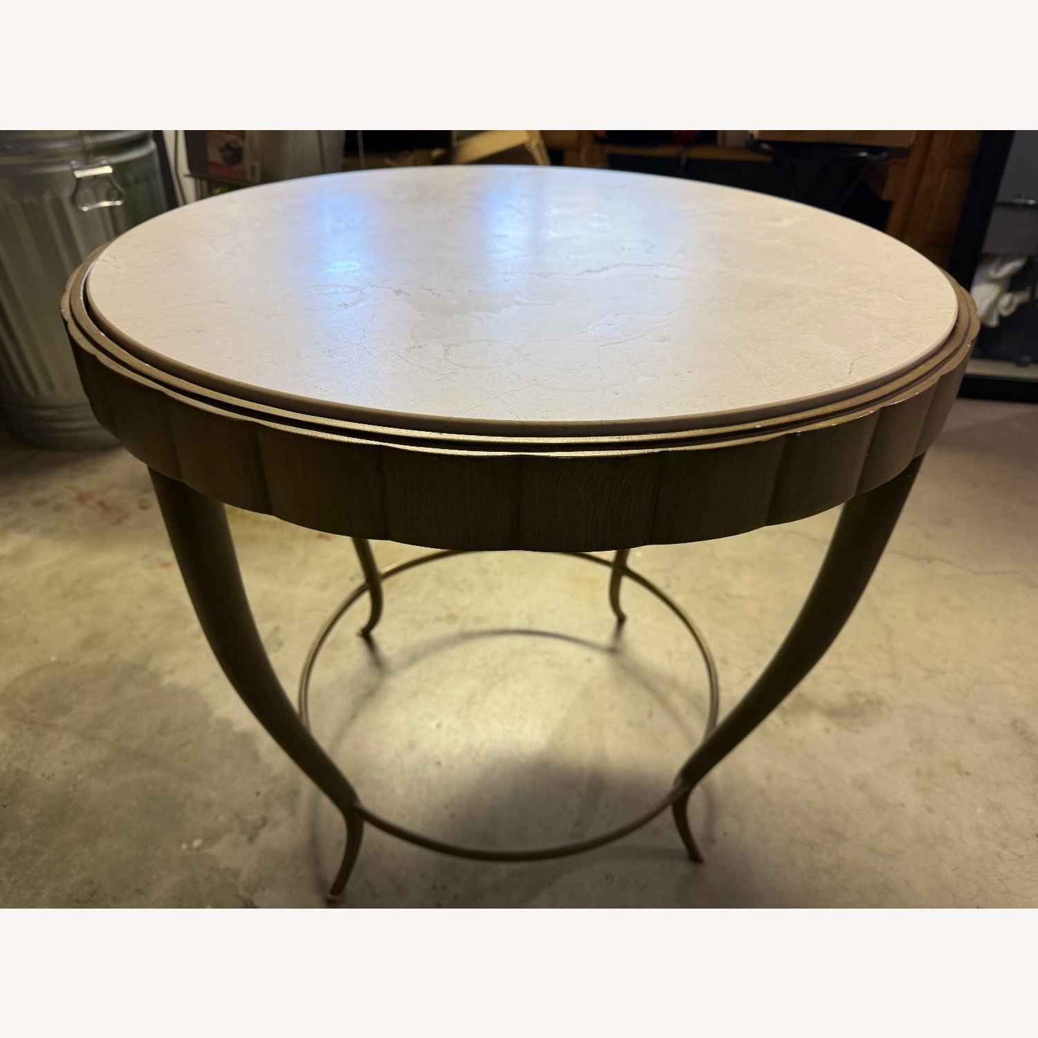 Barbara Barry Designed Marble Top Side Table - image-9