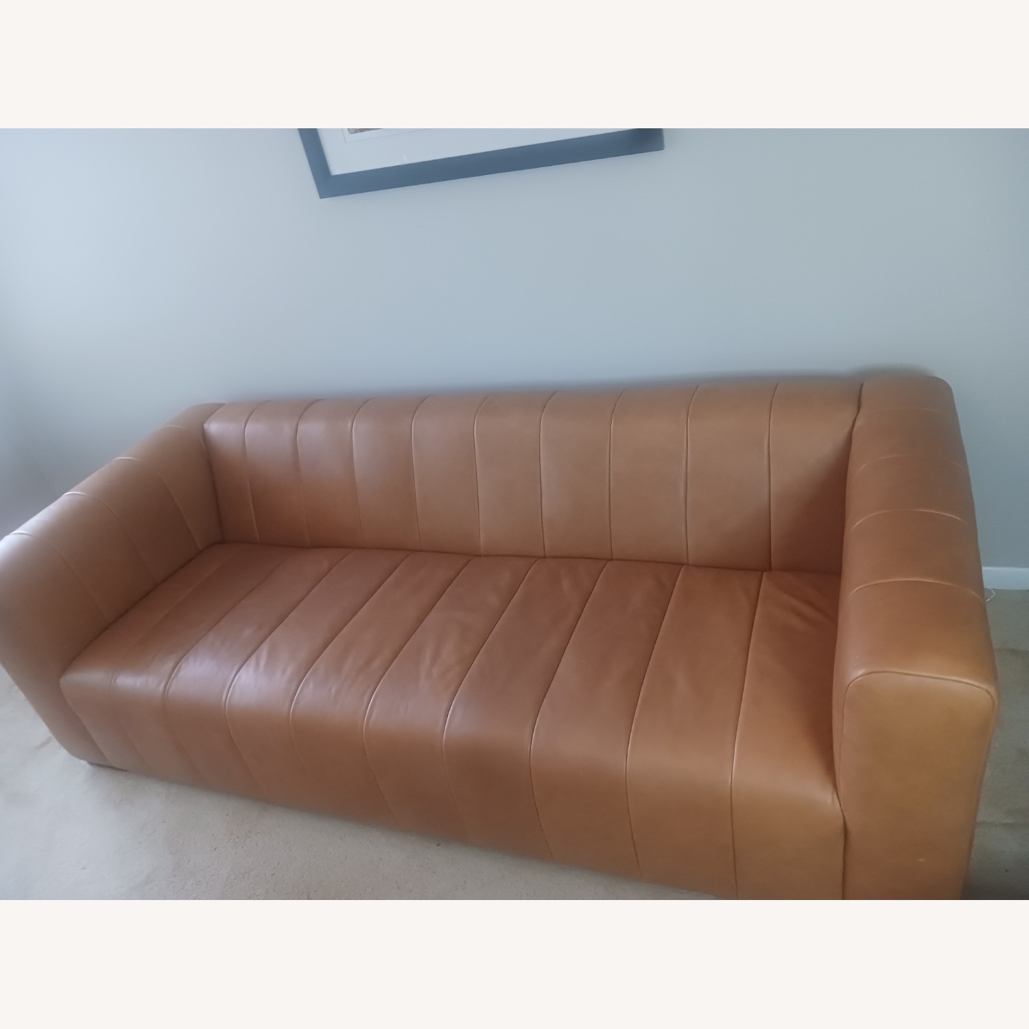 Poly and Bark Canale Light Brown Leather 3+ Seater Sofa - image-1