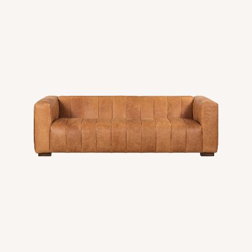 Used Poly and Bark Canale Light Brown Leather 3+ Seater Sofa for sale on AptDeco
