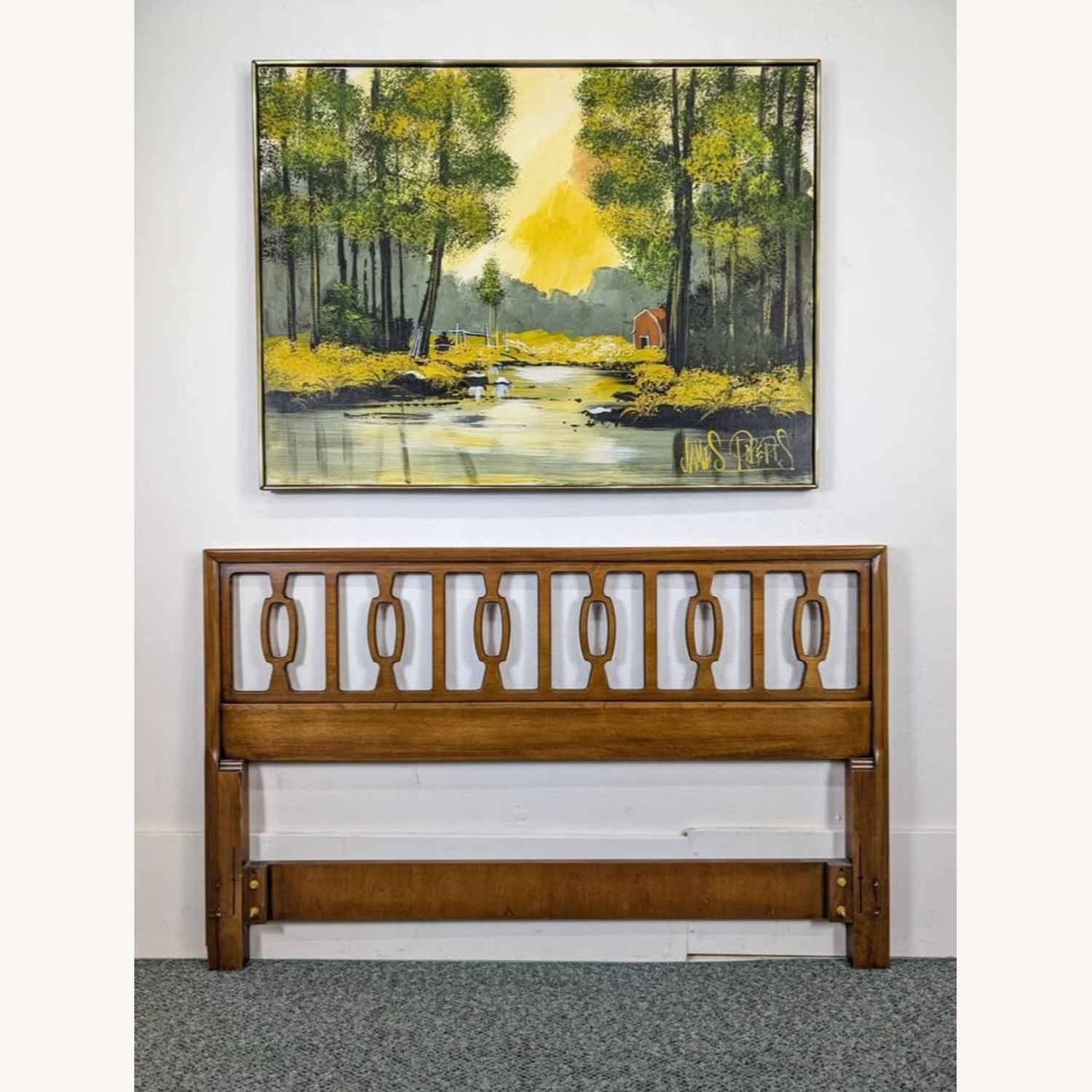 MCM Meridian Collection Queen Headboard by Drexel - image-1