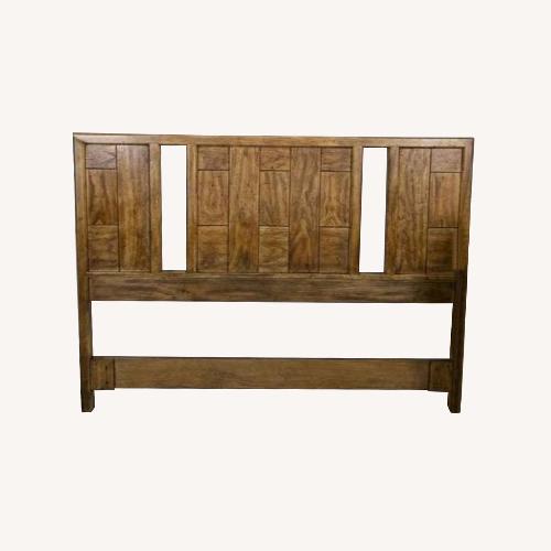 Used Drexel Woodbriar Dark Brown Wood Headboard for sale on AptDeco