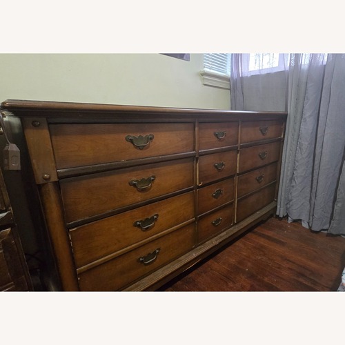 Used Maple Corner Woodworks Dark Brown Wood Dresser for sale on AptDeco