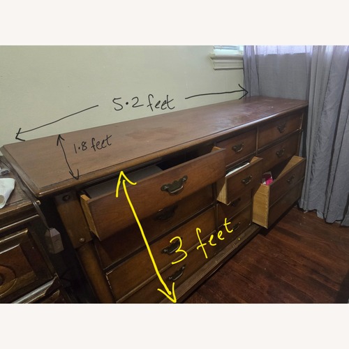 Used Maple Corner Woodworks Dark Brown Wood Dresser for sale on AptDeco