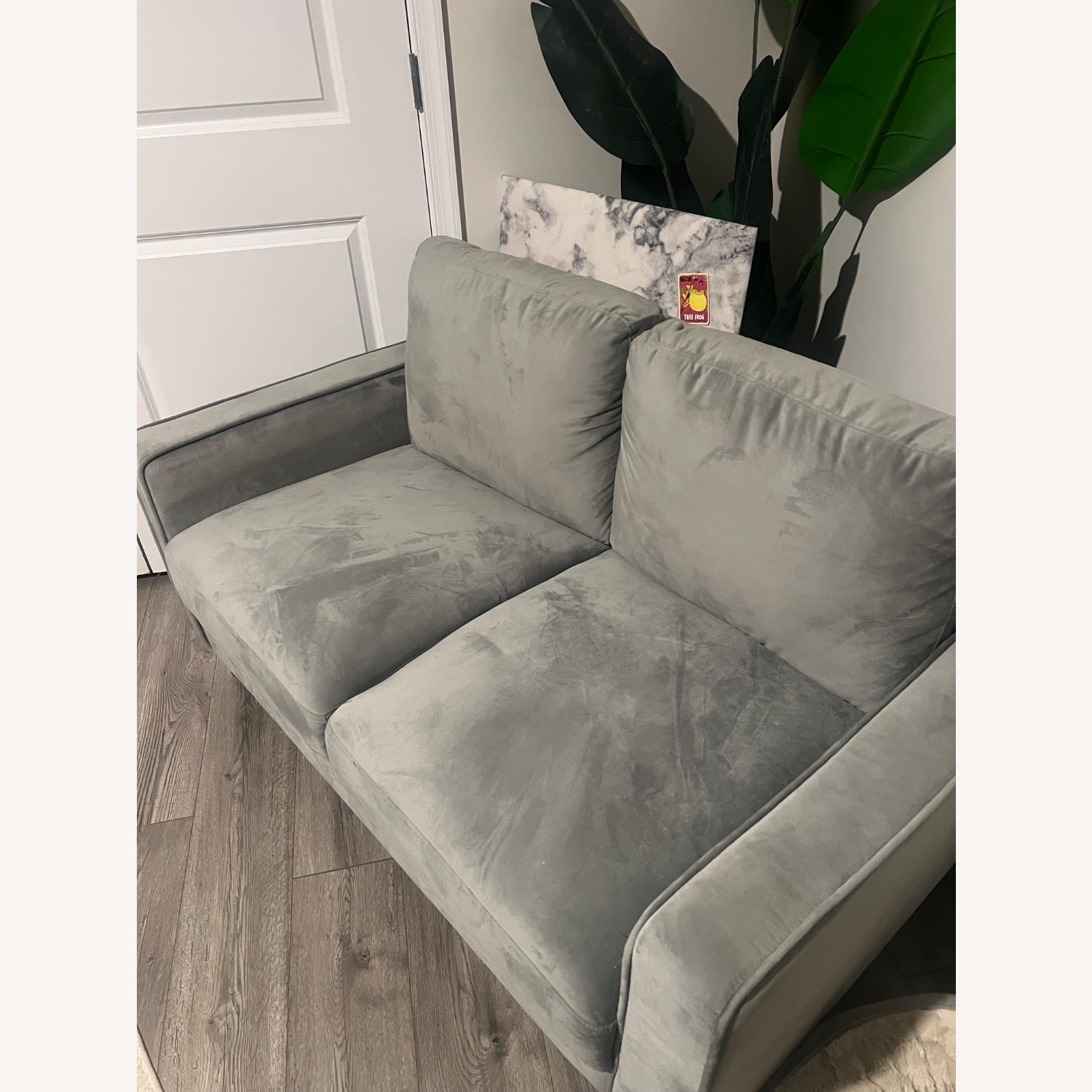 Target Light Gray Fabric Loveseat - image-2