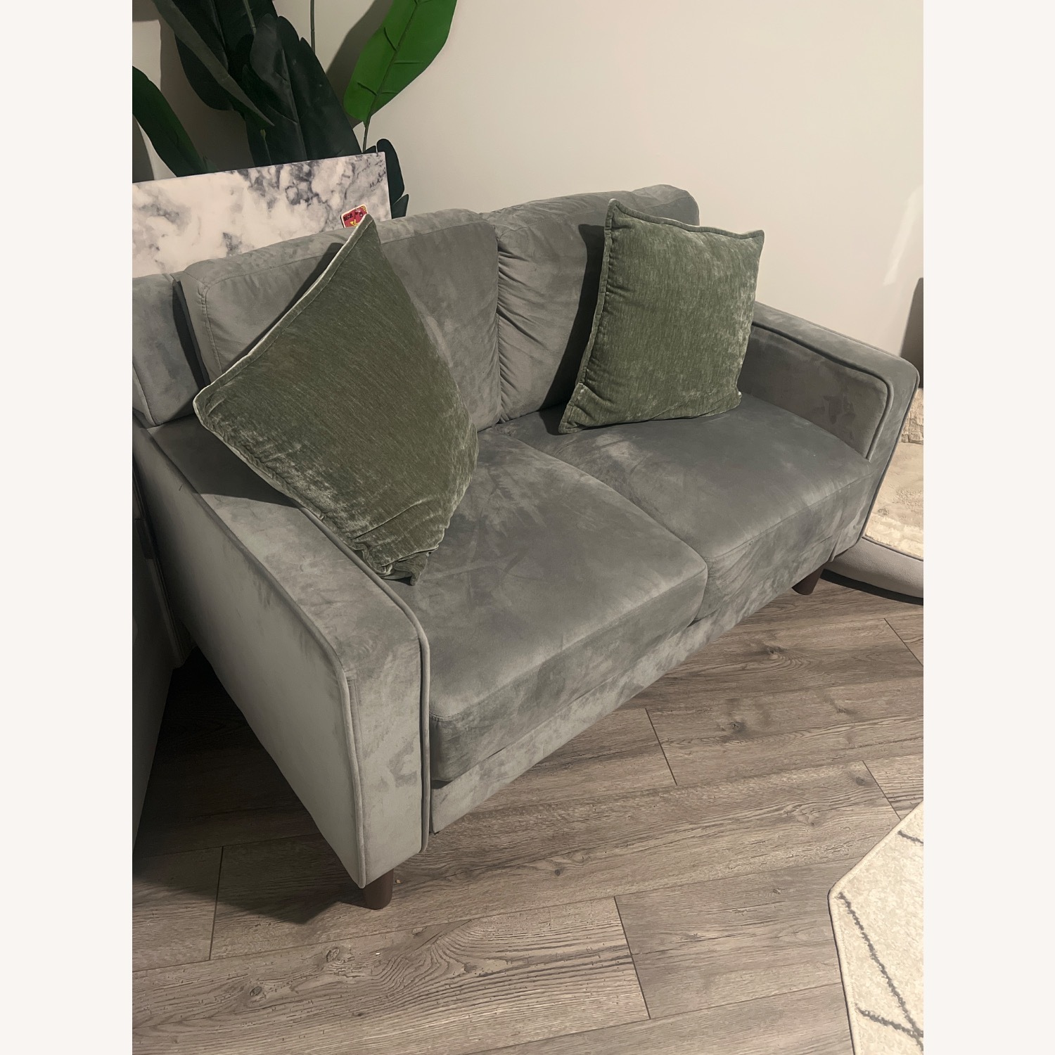 Target Light Gray Fabric Loveseat - image-3