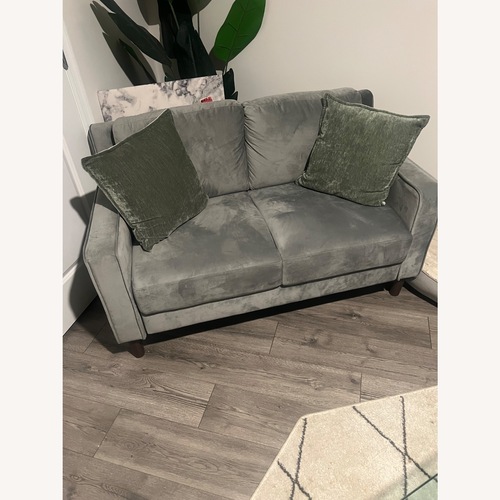 Used Target Light Gray Fabric Loveseat for sale on AptDeco