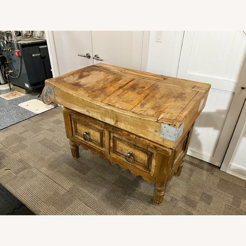Used Antique Butcher Block With Deep Drawers for sale on AptDeco