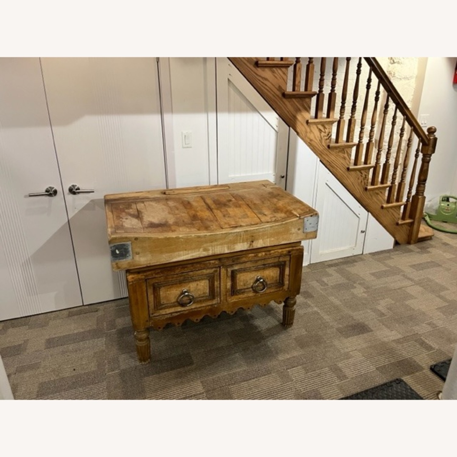 Antique Butcher Block With Deep Drawers - image-3